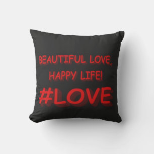 Cute Expression Design "BEAUTIFUL LOVE". Bestel nu Kussen