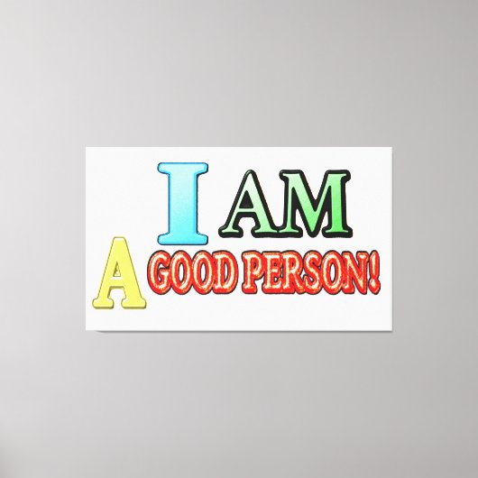 Cute Expression Design "GOOD PERSON" KOOPT NU Canvas Afdruk (Voorkant)
