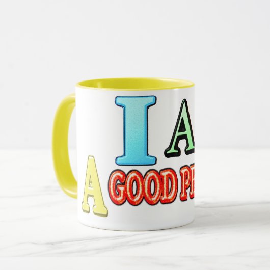 Cute Expression Design "GOOD PERSON" KOOPT NU Mok (Voorkant links)