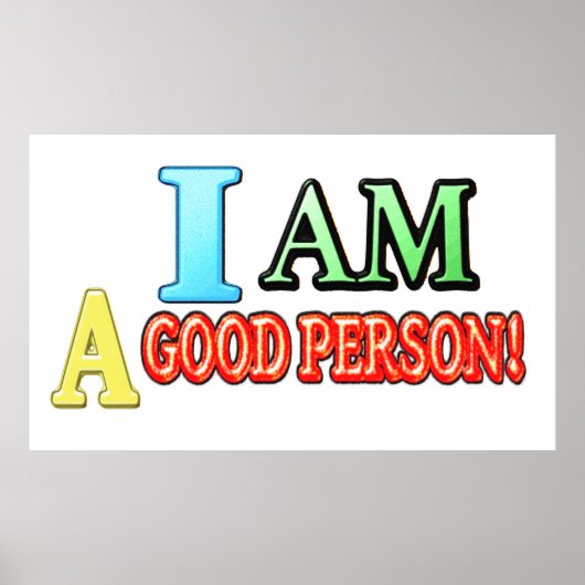 Cute Expression Design "GOOD PERSON" KOOPT NU Poster (Voorkant)