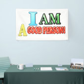 Cute Expression Design "GOOD PERSON" KOOPT NU Spandoek (Beurs)