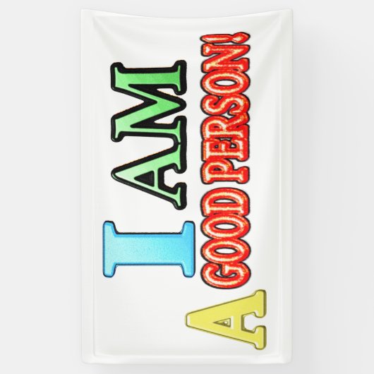 Cute Expression Design "GOOD PERSON" KOOPT NU Spandoek (Verticaal)