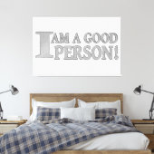 Cute Expression Design "GOOD PERSON" Nu kopen Canvas Afdruk (Insitu (Slaapkamer))
