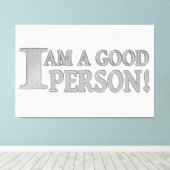 Cute Expression Design "GOOD PERSON" Nu kopen Canvas Afdruk (Insitu (Houten vloer))