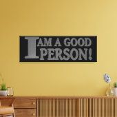 Cute Expression Design "GOOD PERSON" Nu kopen Canvas Afdruk (Insitu (Woonkamer))