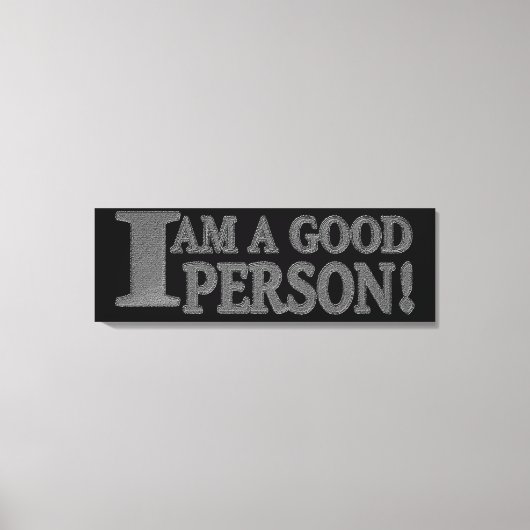 Cute Expression Design "GOOD PERSON" Nu kopen Canvas Afdruk (Voorkant)