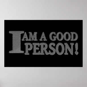 Cute Expression Design "GOOD PERSON" Nu kopen Poster