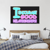 Cute Expression Design GOOD RELATIES. Bestel nu Canvas Afdruk (Insitu (Slaapkamer))