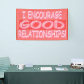 Cute Expression Design GOOD RELATIES. Bestel nu Spandoek (Beurs)