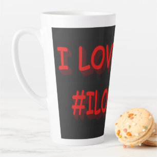 Cute Expression Design "Ik hou van je!". Bestel nu Latte Mok