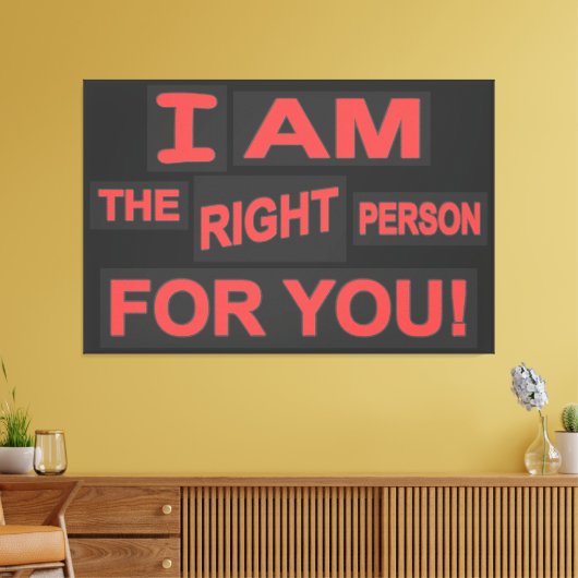 Cute Expression Design "Love Life". Bestel nu Canvas Afdruk (Insitu (Woonkamer))