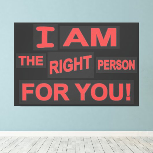 Cute Expression Design "Love Life". Bestel nu Canvas Afdruk (Insitu (Houten vloer))