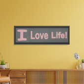 Cute Expression Design "Love Life". Bestel nu Canvas Afdruk (Insitu (Woonkamer))