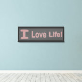 Cute Expression Design "Love Life". Bestel nu Canvas Afdruk (Insitu (Houten vloer))