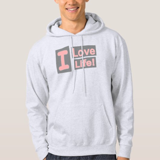 Cute Expression Design "Love Life". Bestel nu Hoodie (Voorkant)