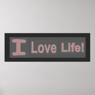 Cute Expression Design "Love Life". Bestel nu Poster