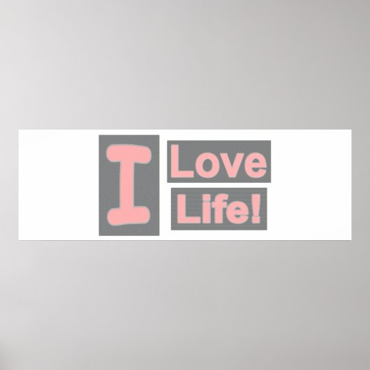 Cute Expression Design "Love Life". Bestel nu Poster (Voorkant)
