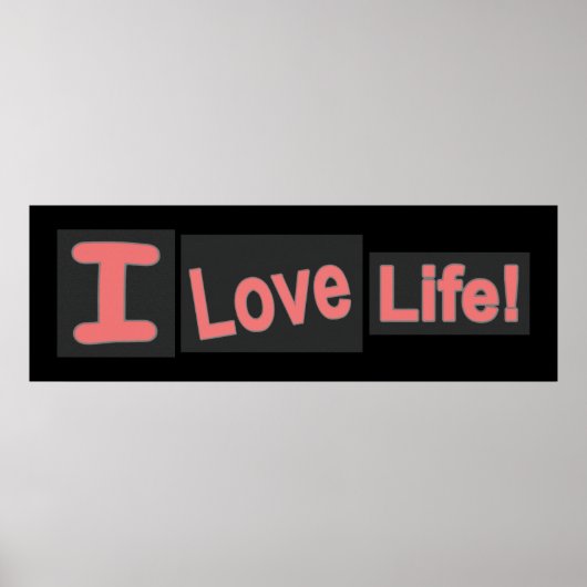 Cute Expression Design "Love Life". Bestel nu Poster (Voorkant)
