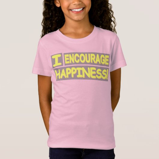 Cute Expression Design "Moedig geluk aan". Kopen T-shirt (Voorkant)