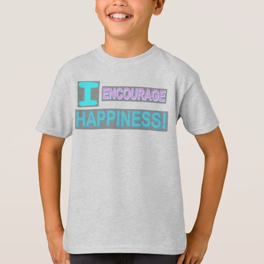 Cute Expression Design "Moedig geluk aan". Kopen T-shirt (Voorkant)
