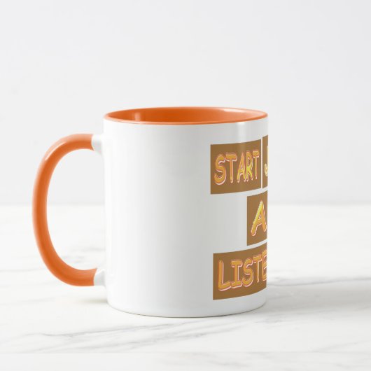 Cute Expression Design "Rechter Less". Bestel nu Mok (Links)