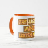 Cute Expression Design "Rechter Less". Bestel nu Mok (Voorkant links)