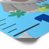 Cute extinct animals cartoon growth chart poster (Hoek)