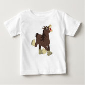 Cute Exuberant Cartoon Shire Horse Baby T-Shirt (Voorkant)