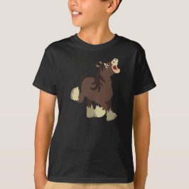Cute Exuberant Cartoon Shire Horse Kinder T-Shirt