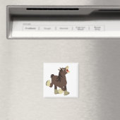 Cute Exuberant Cartoon Shire Horse Magnet (Insitu (Vaatwasser))