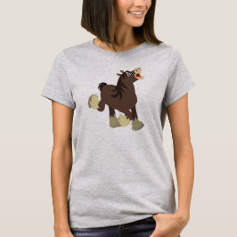 Cute Exuberant Cartoon Shire Horse Women T-Shirt