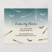 Cute Eyelash Extensions Blauwgroen Ombre Aftercare Flyer (Achterkant)