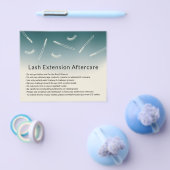 Cute Eyelash Extensions Blauwgroen Ombre Aftercare Flyer (Enkel)