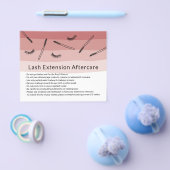 Cute Eyelash Extensions Coral Shades Aftercare Flyer (Enkel)