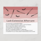 Cute Eyelash Extensions Coral Shades Aftercare Flyer (Voorkant)