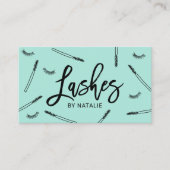 Cute Eyelash Extensions Lash Makeup Artist Mint Visitekaartje (Voorkant)