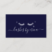 Cute Eyelash Extensions Lashes Makeup Artist Navy Visitekaartje (Voorkant)