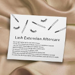 Cute Eyelash Extensions Makeup Artist Aftercare Flyer<br><div class="desc">Met de hand getekende minimalistische Eyelash Extension Aftercare Cards.</div>