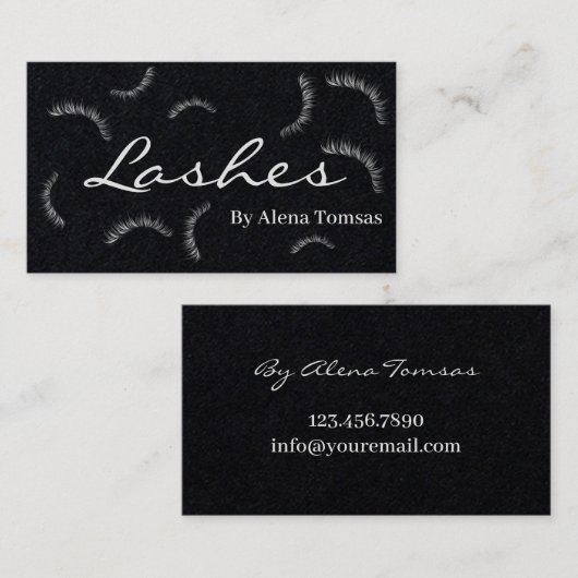 Cute Eyelash Extensions Makeup Artist Lash Bar Visitekaartje (Voorkant / Achterkant)