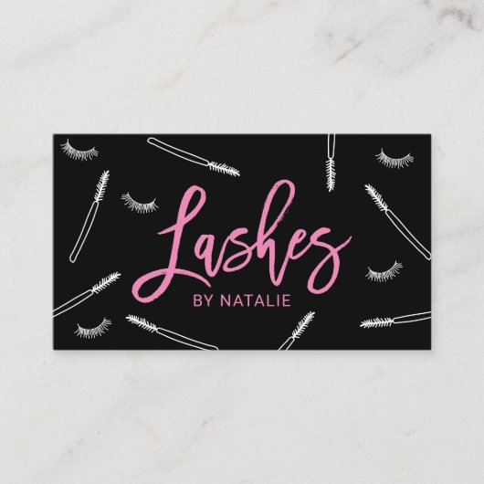 Cute Eyelash Extensions Makeup Artist Lash Bar Visitekaartje (Voorkant)