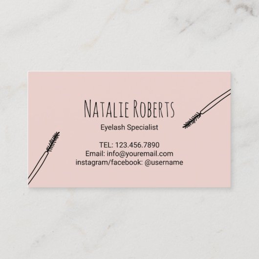 Cute Eyelash Makeup Artist Lash Lounge Loyalty (Achterkant)