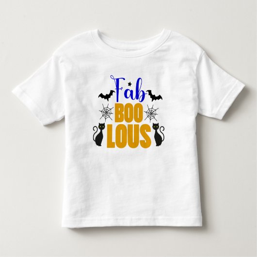 Cute FABULOUS Halloween Black Cat Kinder Shirts (Voorkant)