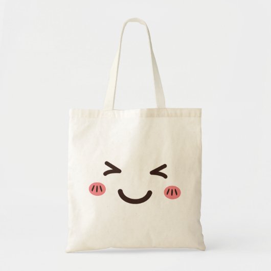 Cute Face Design Canvas tas (Voorkant)