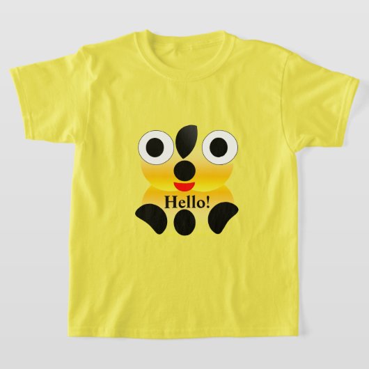 Cute Face Hello Kid T-Shirt (Laagn)