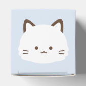 Cute face kat met pastelblauwe achtergrond bedankdoosjes (Bovenkant)