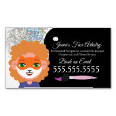 Cute Face Painting Facepainter Clown Magnetisch Visitekaartje (Voorkant)