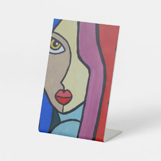 cute face reclamebord met voetstuk