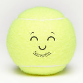 Cute Face Tennis Ball Tennisballen (Voorkant)