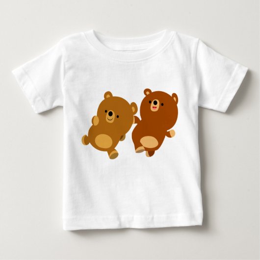 Cute Facetious Cartoon Beren Baby T-Shirt (Voorkant)