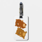 Cute Facetious Cartoon Beren Bagagelabel (Achterkant verticaal)